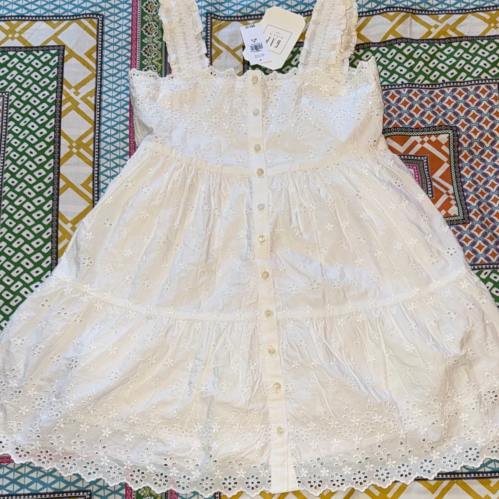 GAP with Doen White Eyelet Kids Dress